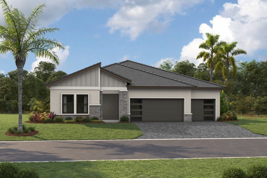 Biscayne I exterior elevation 2, artist's rendering