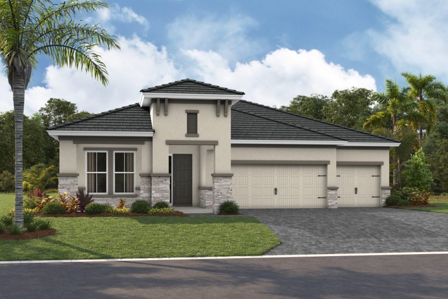 Biscayne I exterior elevation 3, artist's rendering