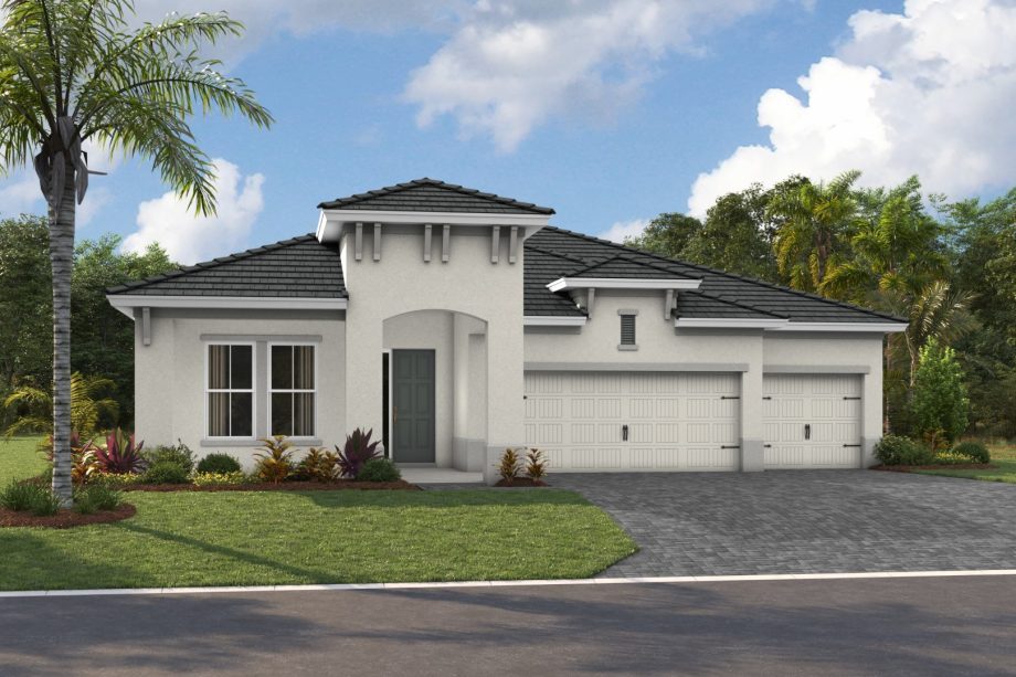 Biscayne I exterior elevation 4, artist's rendering