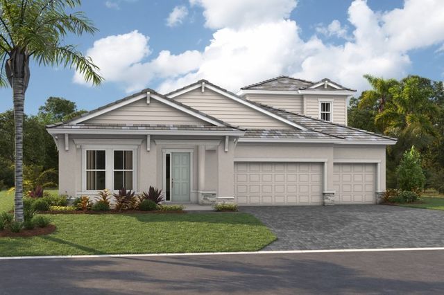 Front elevation rendering of the Biscayne II by Homes by WestBay at Star Farms