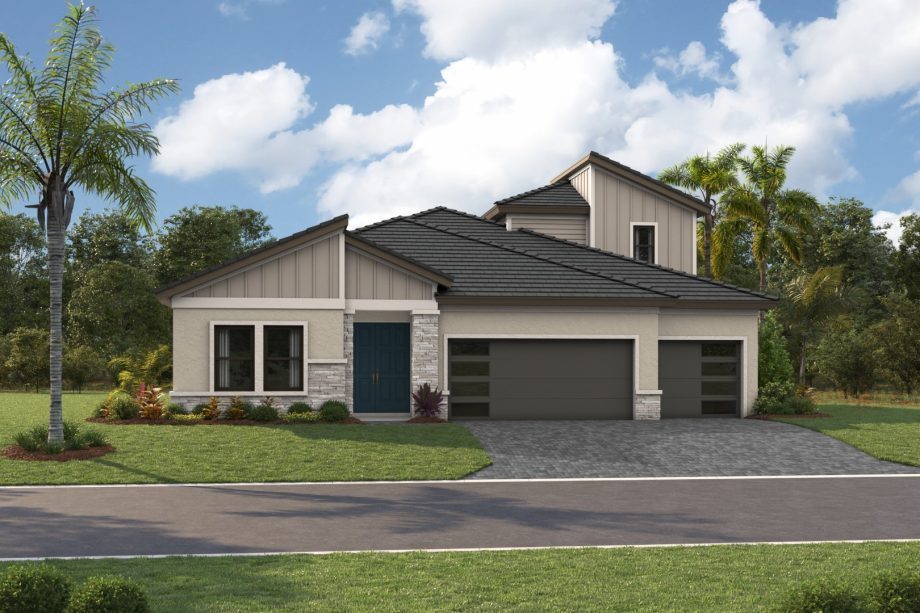 Biscayne II exterior elevation 2, artist's rendering