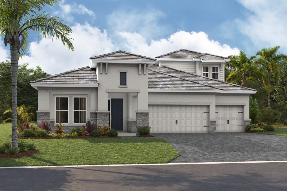 Biscayne II exterior elevation 3, artist's rendering