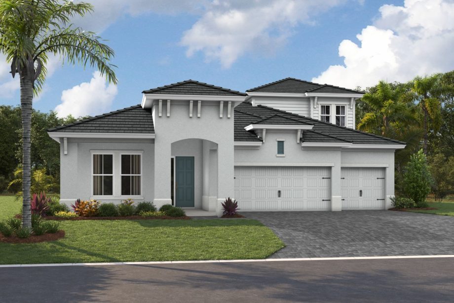 Biscayne II exterior elevation 4, artist's rendering
