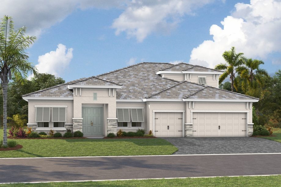 Cedar Key Grande II exterior elevation 3, artist's rendering