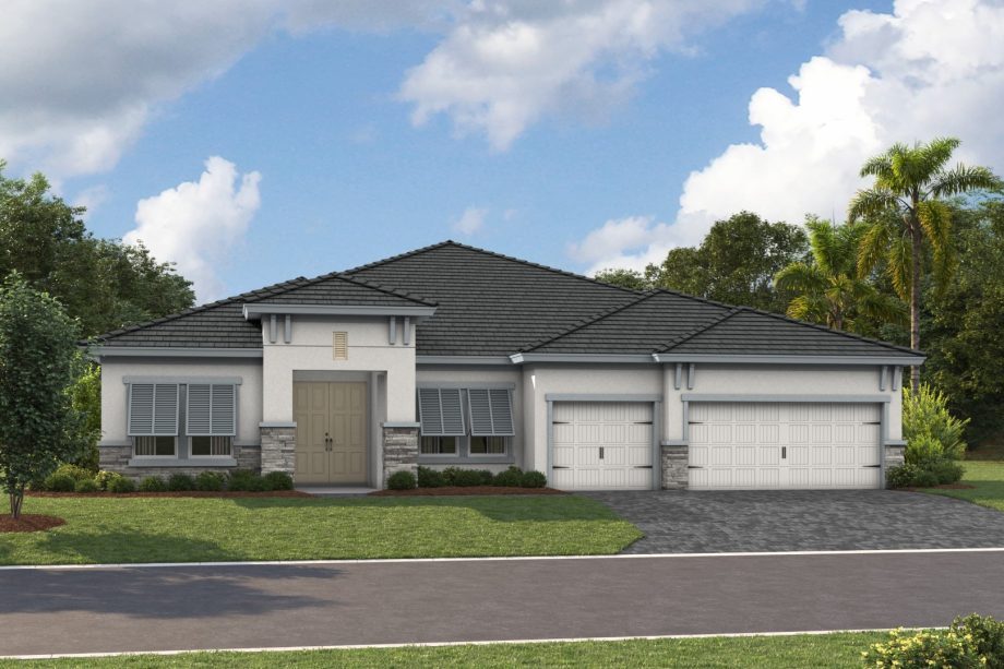 Cedar Key I exterior elevation 3, artist's rendering