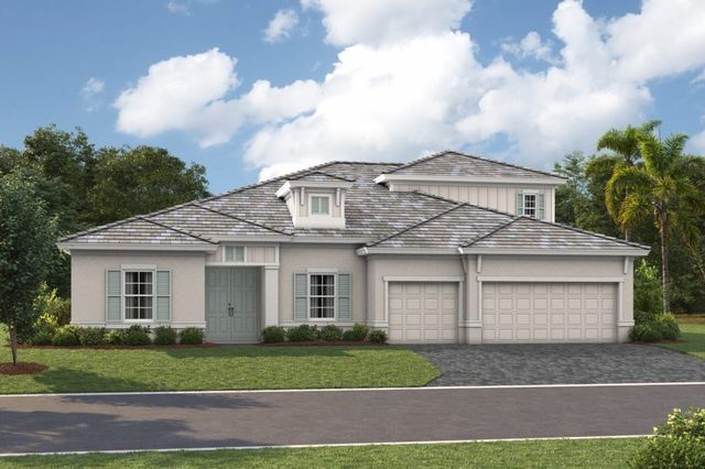 Front elevation rendering of the Cedar Key II by Homes by WestBay at Star Farms