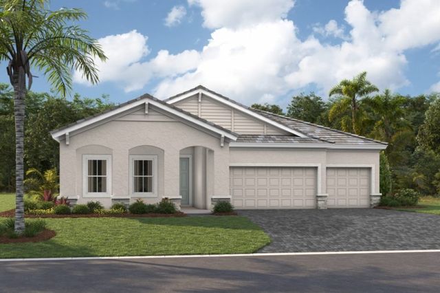 Front elevation rendering of the Islamorada I by Homes by WestBay at Star Farms
