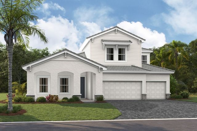 Front elevation rendering of the Islamorada II by Homes by WestBay at Star Farms