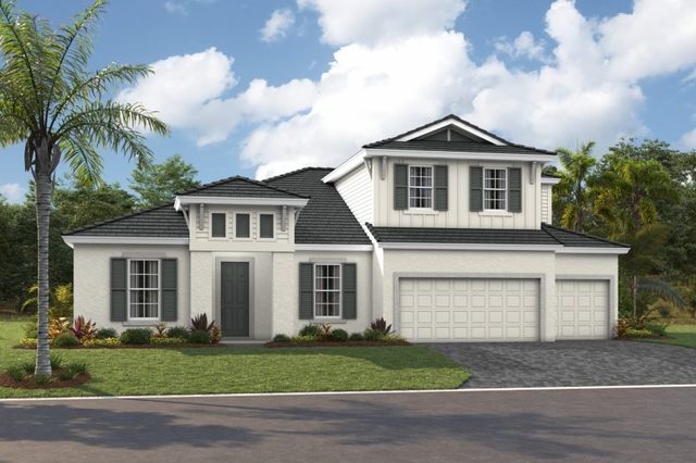 Front elevation rendering of the Key Largo II by Homes by WestBay at Star Farms