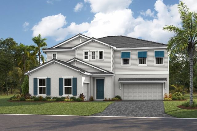 Front elevation rendering of the Madeira III by Homes by WestBay at Star Farms