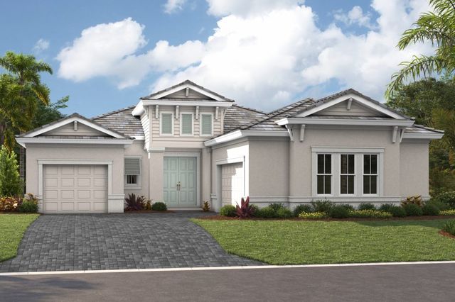 Front elevation rendering of the Siesta Key I by Homes by WestBay at Star Farms