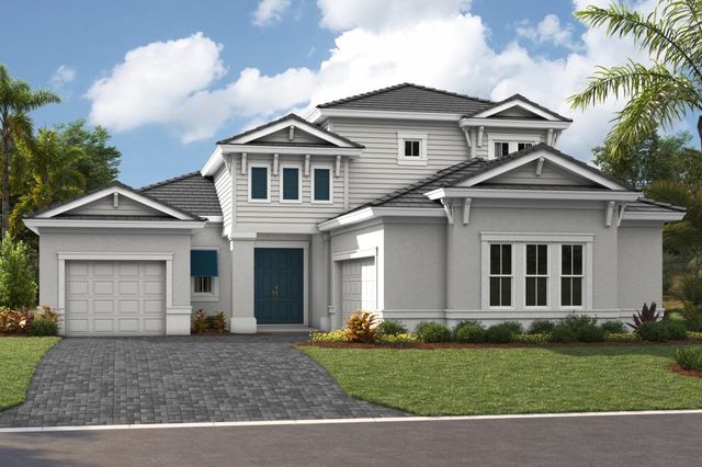 Front elevation rendering of the Siesta Key II by Homes by WestBay at Star Farms